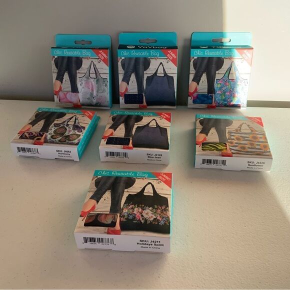 Lot of 7 Ya Ya Chic Reusable Bags - Picture 1 of 11